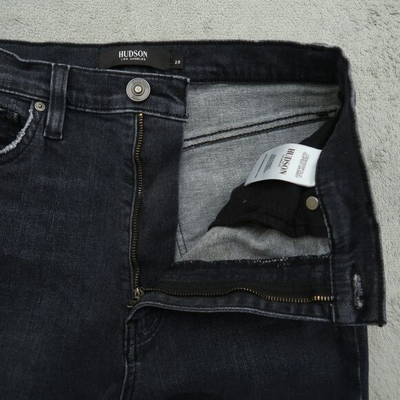 Hudson Jeans Women's Size 28 Gray High-Rise Super Skinny 27" Inseam Distressed - Picture 3 of 16